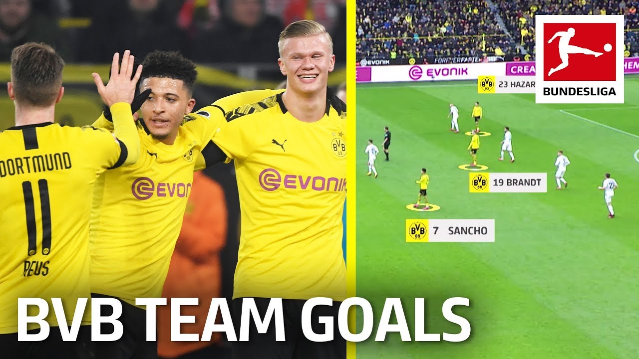 Haaland Sancho Reus More Top 5 Team Goals By Borussia Dortmund 2019 20 So Far Youtube