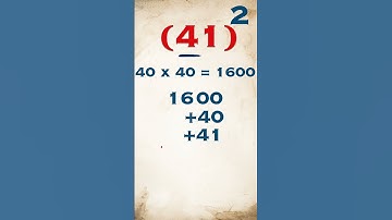 Square Trick of 41 | square of number with unit digit 1 | square of 41 | #shorts | #viral #trending