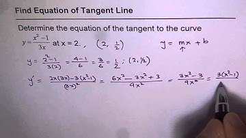 4 Equation of Tangent Quotient Rule