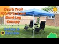 Setup and review Ozark Trail 10'x10' Instant Slant Leg Canopy, Blue | Canopy