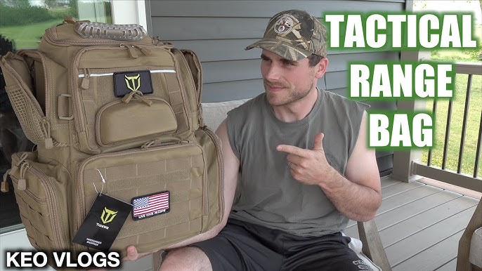  DSLEAF Tactical Gun Range Bag for 4 Handguns, Pistol