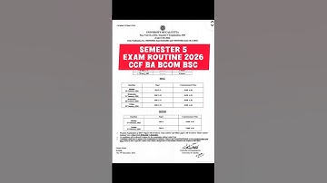 CU 5th semester exam routine 2026 | CU 5th semester exam routine | CU 5th semester exam date 2026