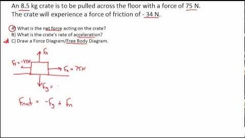 NET FORCE PRACTICE PROBLEMS (PART 3)- Calculating the Net Force, F = ma, Free Body Diagram