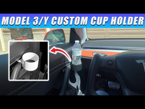 Tesla Model 3 and Y Alu Bottle Cage Insert - Cup Holder Inlet