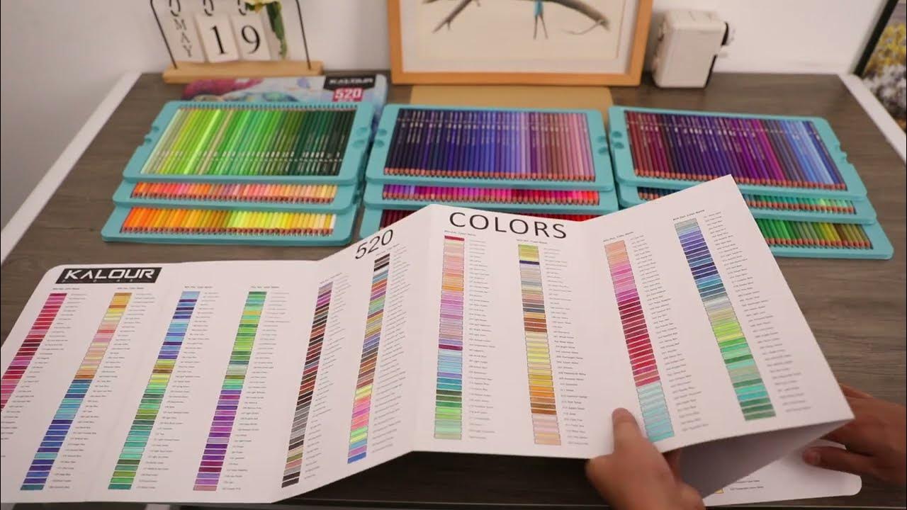 KALOUR Pro Colored Pencils,Set of 520 Colors,Artists Soft Core with Vibrant  Color 