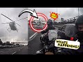 HELICOPTER STOPS TRAFFIC | EPIC, ANGRY, AWESOME MOTO MOMENTS Ep.102