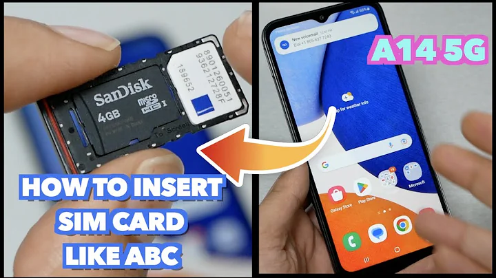 Samsung Galaxy A14 5G How to insert SIM/SD cards like abc