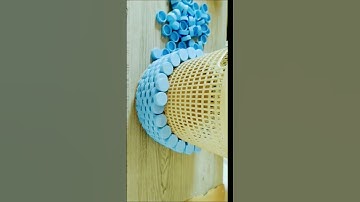 Diy basket with plastic bottle caps | Bottle caps craft ideas | Best Out of Waste#shorts#viral