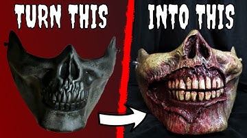 How To Make A Zombie Face Mask Cover - Halloween DIY Costumes & Props - Mask Making | Dark Nook