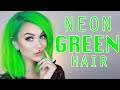 Dyeing my Hair Neon Green At Home | Evelina Forsell