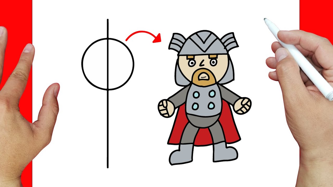 Truco para dibujar a Thor paso a paso | Dibujos fáciles - YouTube