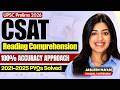 🔥 The *ONLY* CSAT Reading Comprehension Session you need for UPSC Prelims 2026 | Jasleen Ma'am