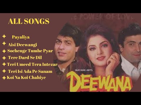 Deewana Movie All SongsShahrukh Khan Divya Bharti And Rishi Kapoor