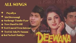 Deewana Movie All Songs||Shahrukh Khan, Divya Bharti And Rishi Kapoor