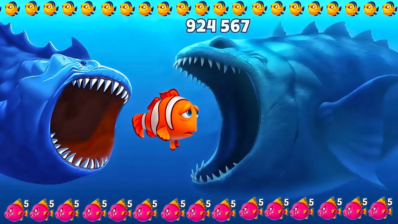 Fishdom 🐟 Monster Shark Extreme Attack 🔥 Fish Rescue from Monster Shark ...