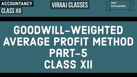 Goodwill- Weighted Average Profit Method part-5