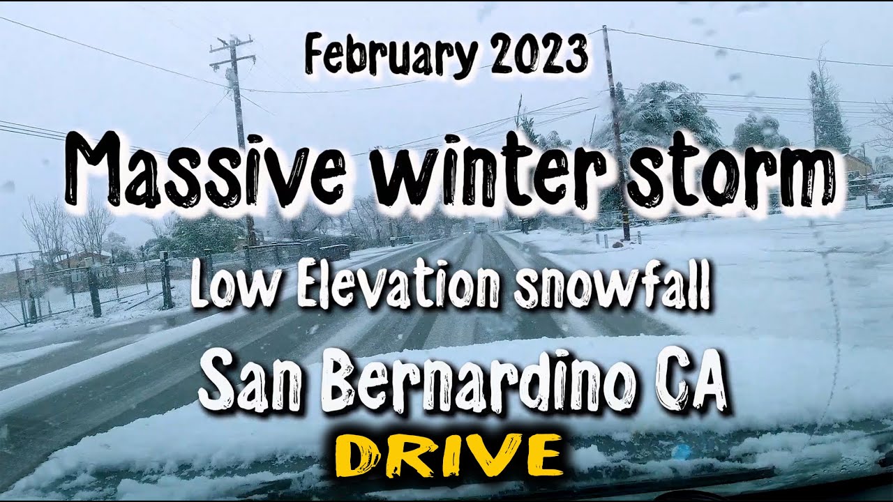 Low elevation Snowfall in the city of San Bernardino CA  February 2023