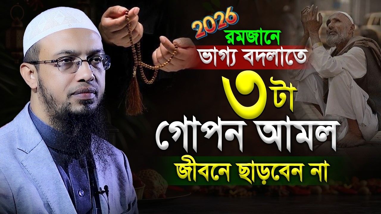 ভাগ্য পরিবর্তন করতে ৩টি গোপন আমল জীবনে ছাড়বেন না । Shaikh Ahmadullah new waz 2026