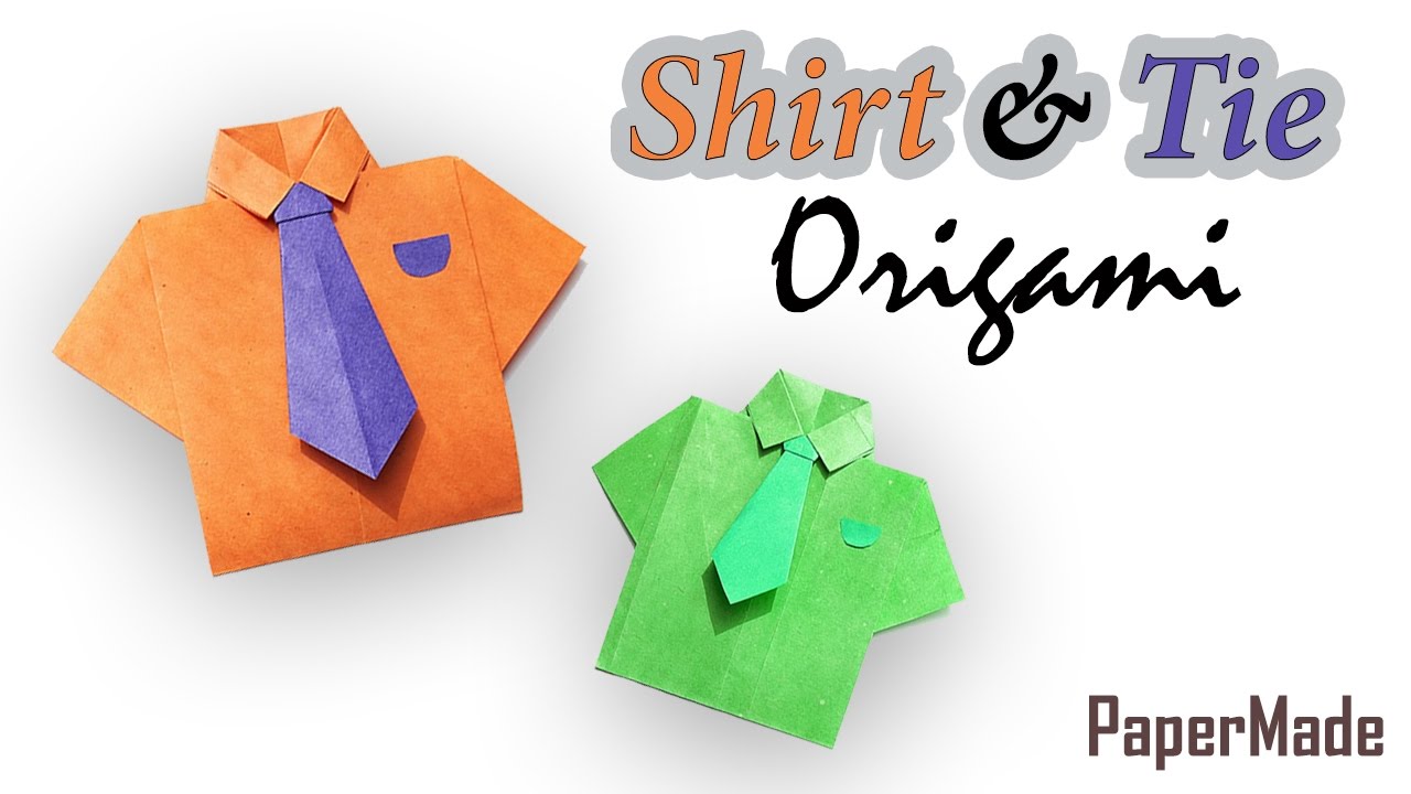 How to make Shirt & Tie Origami | DIY | PaperMade - YouTube