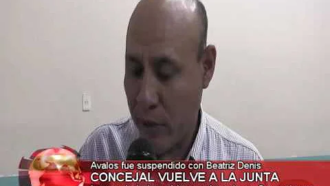 CONCEJAL VUELVE A LA JUNTA   Epifanio Avalo