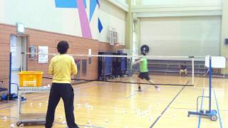 Badminton lesson 20150330(MON) - smash / one jump 1