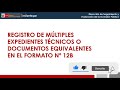 REGISTO DE MULTIPLES EXPEDIENTES TECNICOS P DOCUMENTOS EQUIVALENTES EN EL FORMATO N°12B