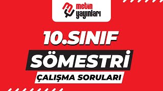 10Sinif Sömestri̇ Çalişma Sorulari Çözümleri̇