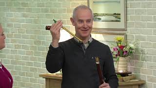 लकड़ी की वॉकिंग स्टिक w/ पेनी सीटी QVC पर screenshot 5