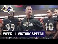 John Harbaugh 'GOOD!' - Locker Room Victory Speech | Baltimore Ravens