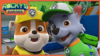 Rubble Requests a Rocky Rescue! - Rocky's Garage Compilation - PAW Patrol
