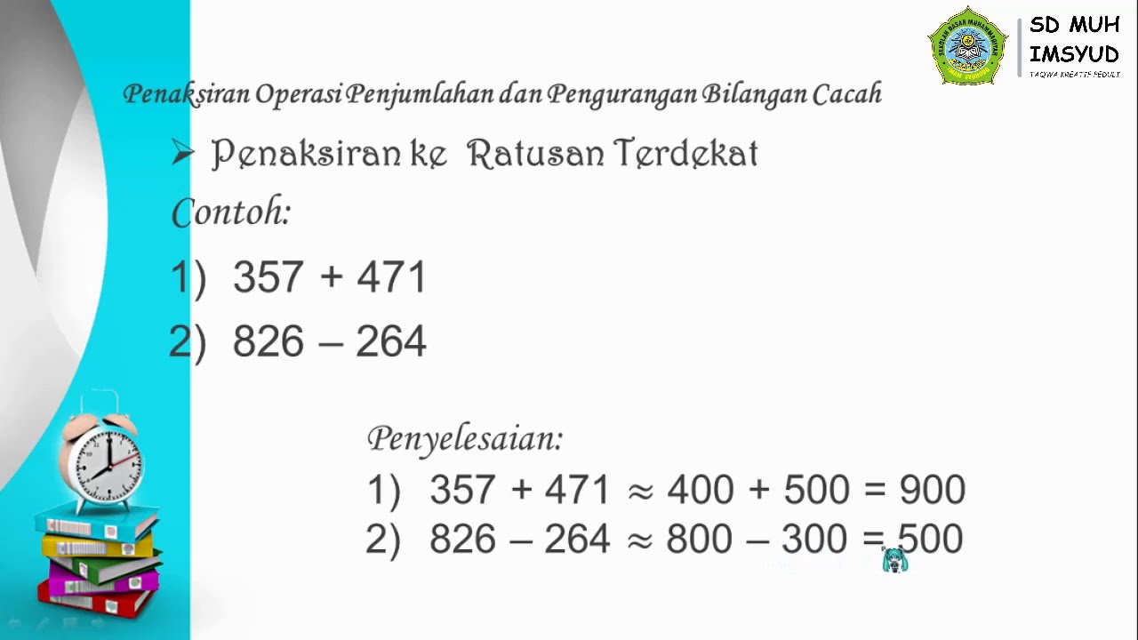 Kelas 4 Matematika Taksiran Operasi Hitung Bilangan Cacah Youtube
