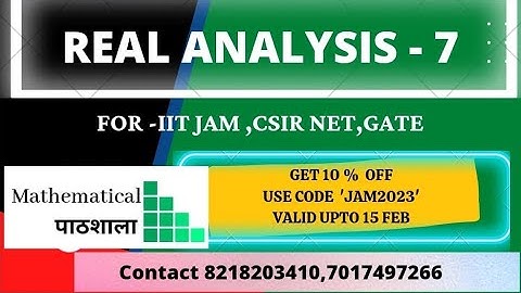 REAL ANALYSIS 7(1.7) | MORE ON INFINITE SETS | IIT-JAM | CSIR NET| GATE | TIFR | NBHM | CMI | ISI