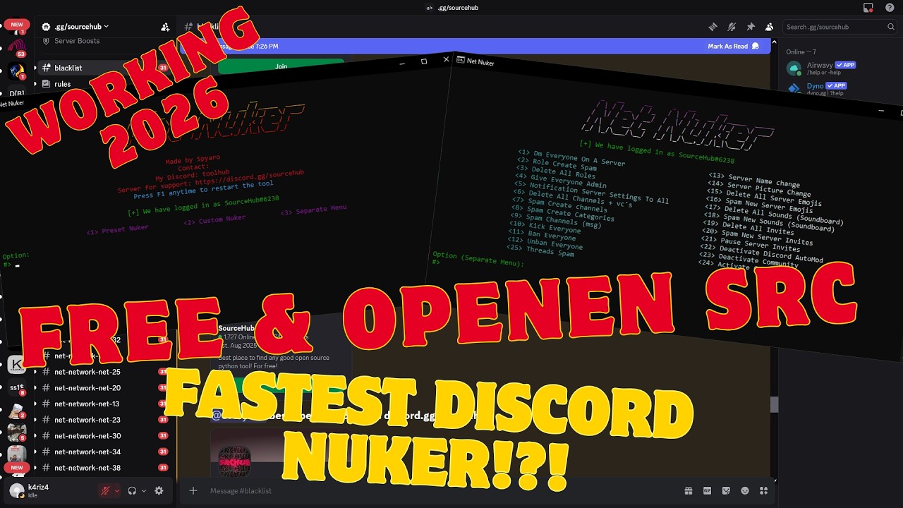 FASTEST Discord Server Nuker 2026 🔥 FREE & Open Src 🔥 Best Discord ...