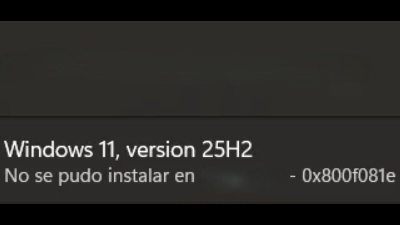 Исправлена ​​ошибка установки версии 25H2 с кодом 0x800f081e в Windows 11.