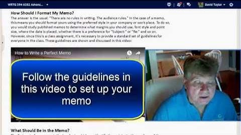 WRTG394: Week 6 Video Overview--The Proposal Memo