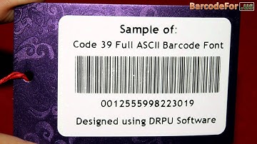 Create Linear Barcode Labels with Code 39 Full ASCII Font