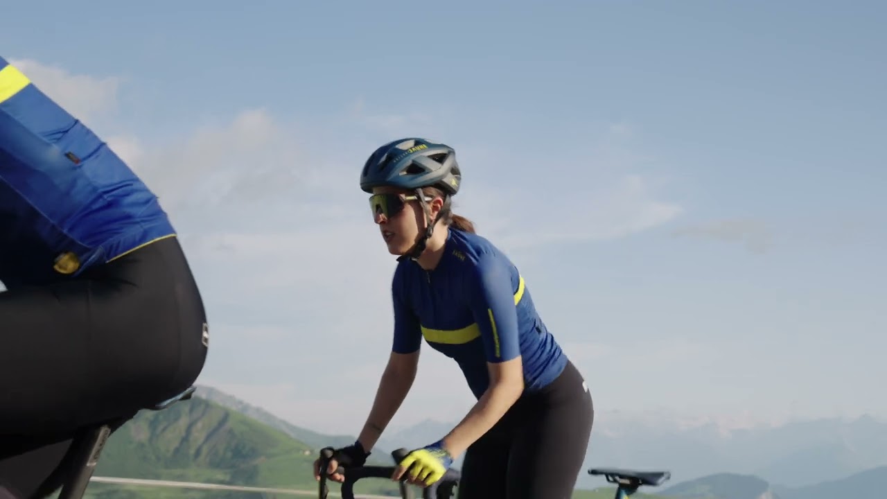 Maglia Ufficiale Tour De France Santini: Maillot Jaune Col De La Madeleine, Blu Manica Corta