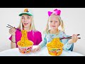 Maggie and Naomi magic noodles machine adventure