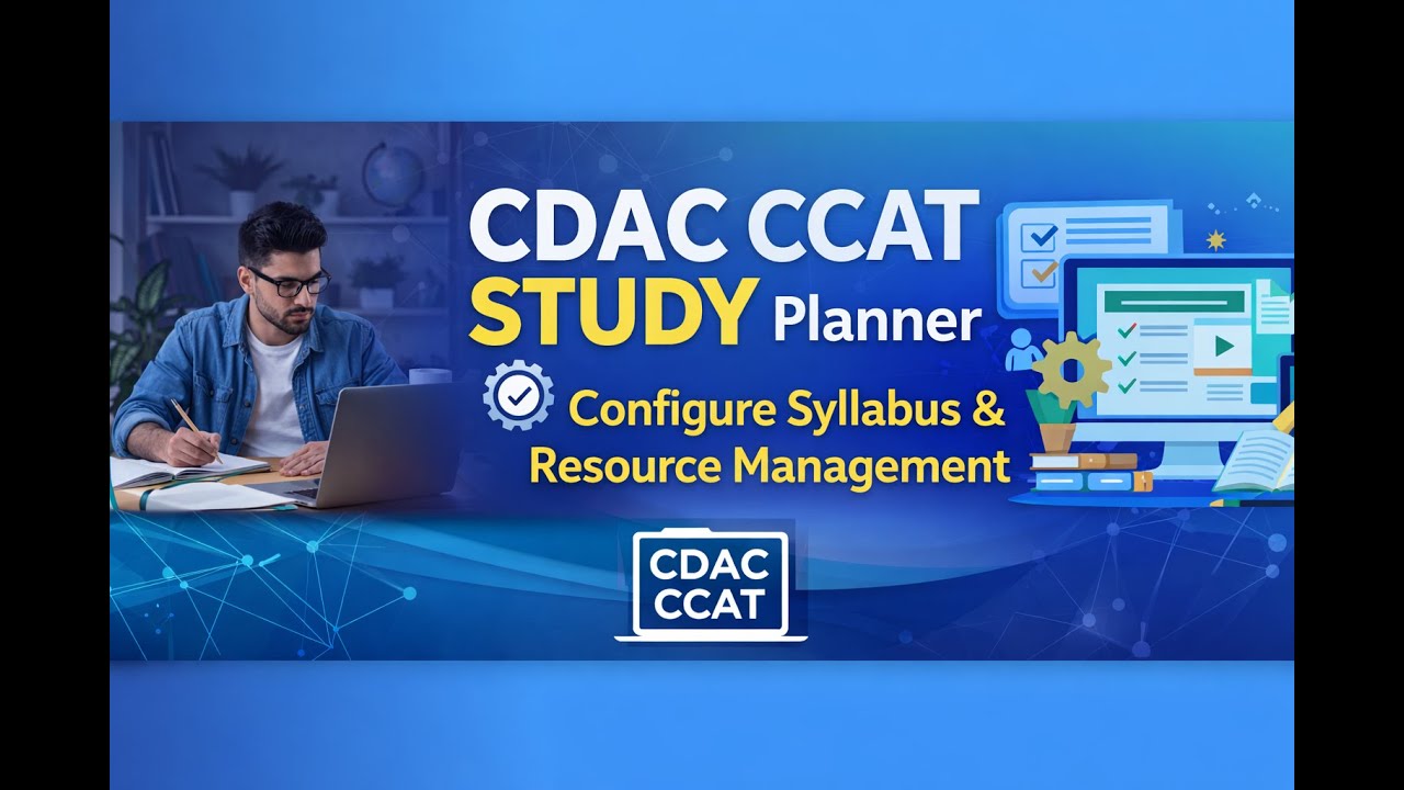 CDAC CCAT STUDY Planner - Configure Syllabus & Resource Management