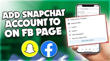 How to add snapchat account to Facebook page | F HOQUE |