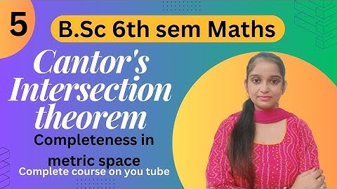 B.Sc 6th sem Maths || Cantor