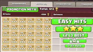 L2 L3 best Promotion Attack Strategy th18 Best Legend 1 2 3 Attack Strategy 
