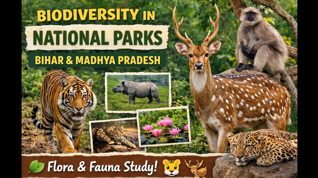 Study of Biodiversity in National Parks of Bihar and Madhya Pradesh |Art Integrated Science Project