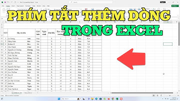 Mẹo Phím Tắt Excel: Thêm Dòng Trong Tích Tắc