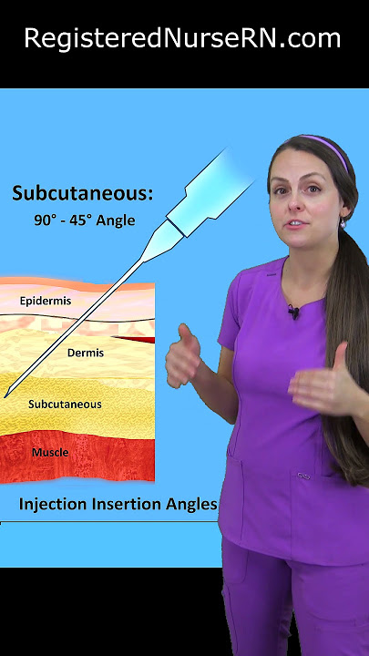 Injection Angles (Degrees) Explained: Intramuscular, Subcutaneous, Intradermal, Intravenous #shorts