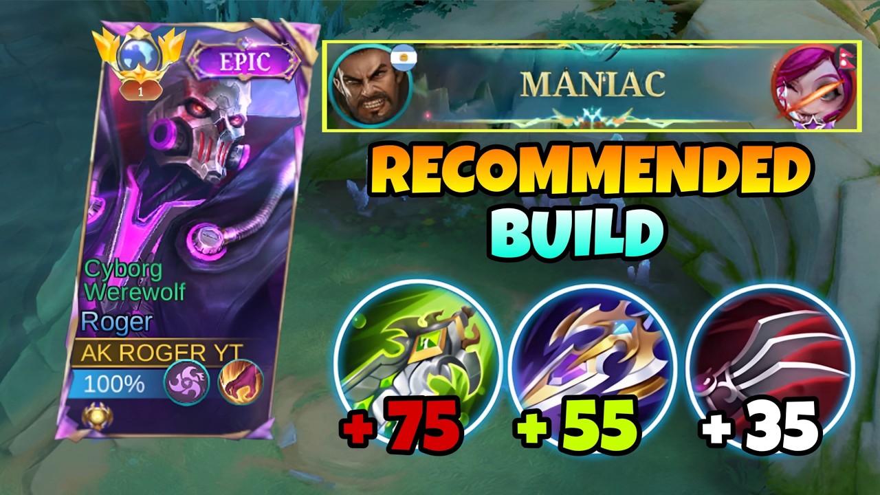 RECOMMENDED BUILD FOR ROGER PLAYERS ! THIS 3 ITEMS TOTALLY DESTROYED ENEMY [Must Try] | MLBB