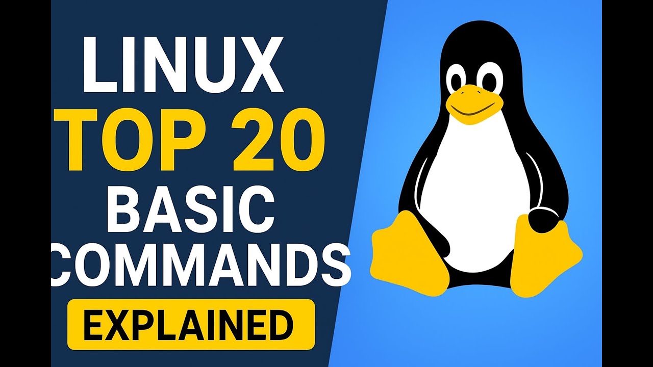 🐧 Linux Top 20 Basic Commands Explained | Beginner to DevOps 🚀 - YouTube