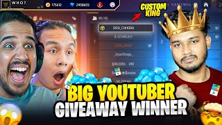 Big Youtuber Giveaway Custom Winner