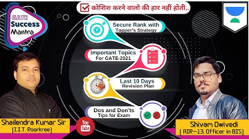 Important Topics & Tips for GATE-21 Aspirants | Chemical Engineering | Shailendra Kumar