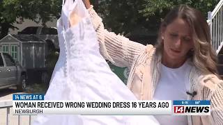 Newburgh woman discovers wrong wedding dress in preservation box after 16 years